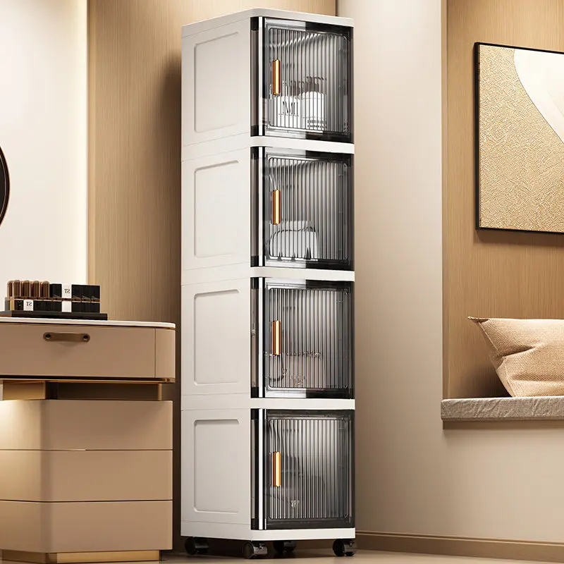 Crack storage cabinet Household narrow slot storage cabinet Bathroom waterproof storage rack Multi-layer sundries Under the tabl