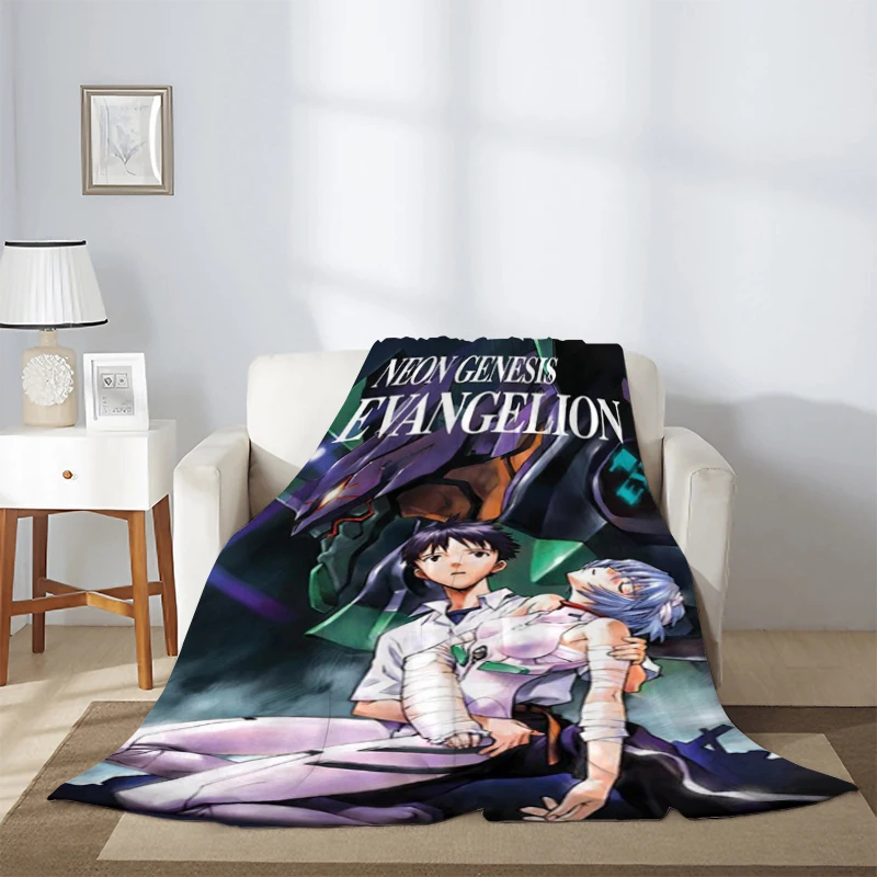 E-Evangelion Blankets for Decorative Sofa Blanket Double Bed Blankets & Throws Furry Summer Comforter Throw Fluffy Soft Anime