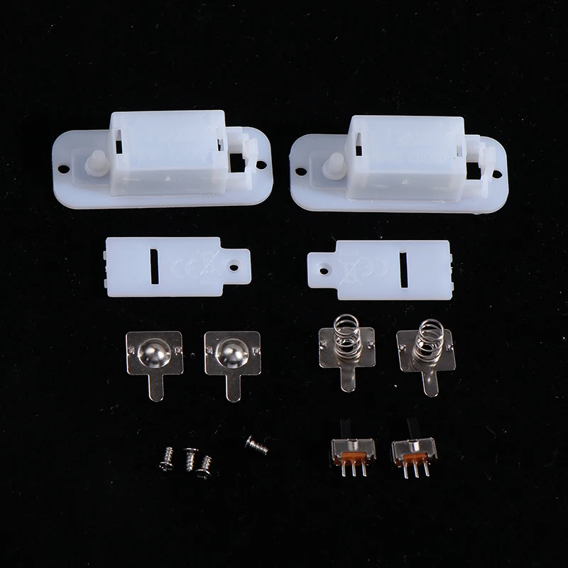 10-Set AG13/LR44 Battery Holder with On/Off Switch - 3V/4.5V Organizer Case for DIY Electronics (Batteries Not Included)