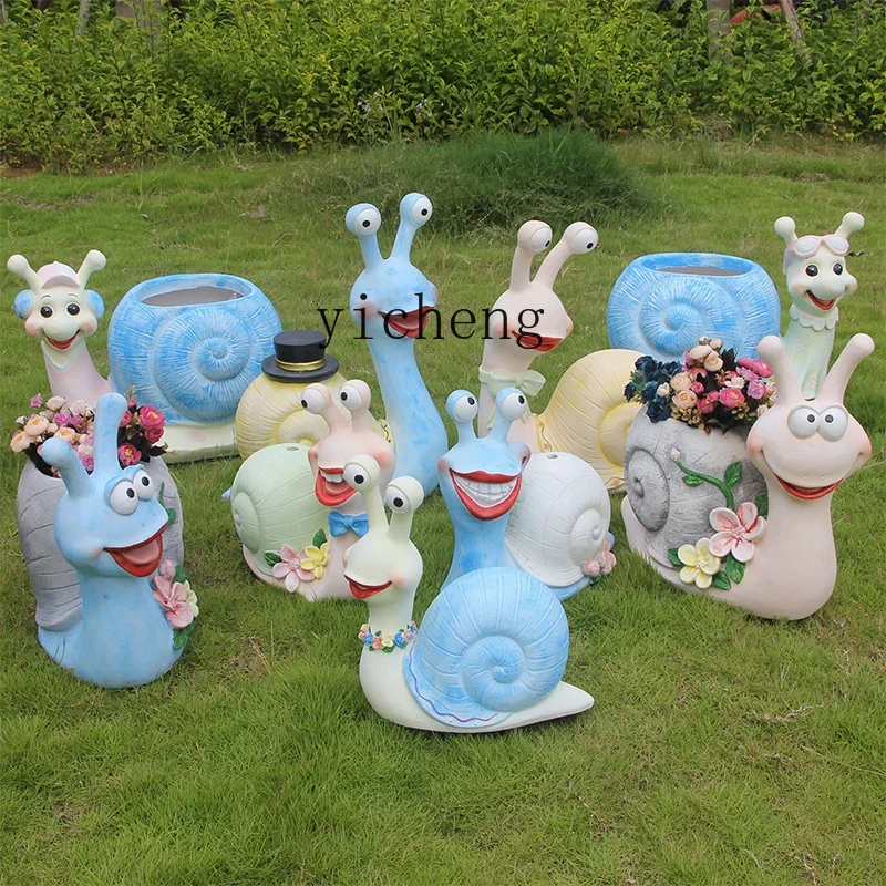 r5.20  outdoor landscape creative cartoon snail garden courtyard balcony kindergarten decorative flower pot