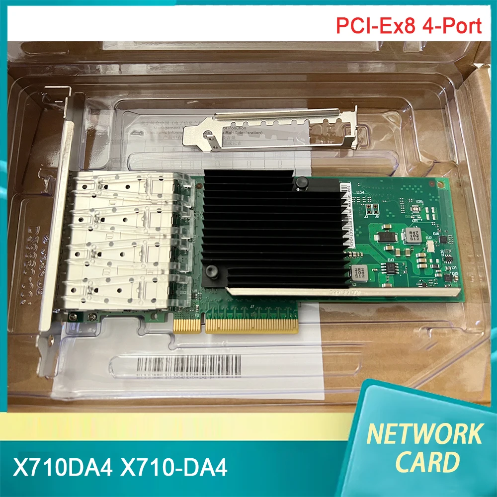 

Для Intel X710DA4 X710-DA4 PCI-Ex8 4-Port 10 Gigabit Optical Fiber SFP + 10G Server Optical Network Card