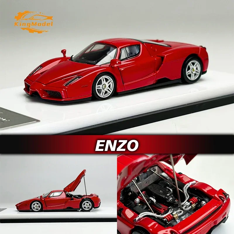 

KING 1:64 Enzo Openable Hood Diecast Diorama Car Model Collection Miniature Toys