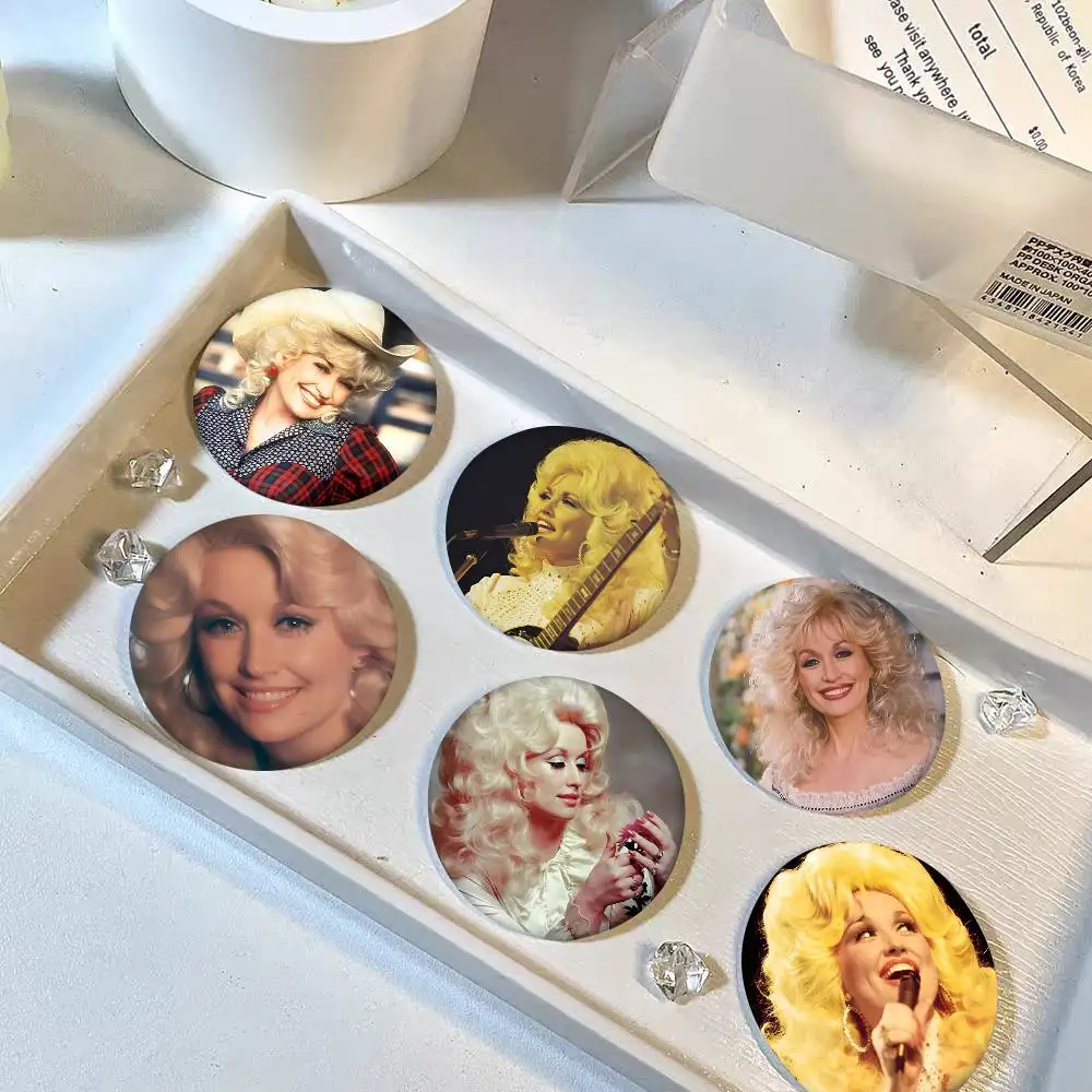 Retro Classic D-Dolly P-Parton Round Badge Creative Brooch Clothing Backpack Accessories Lapel Pin