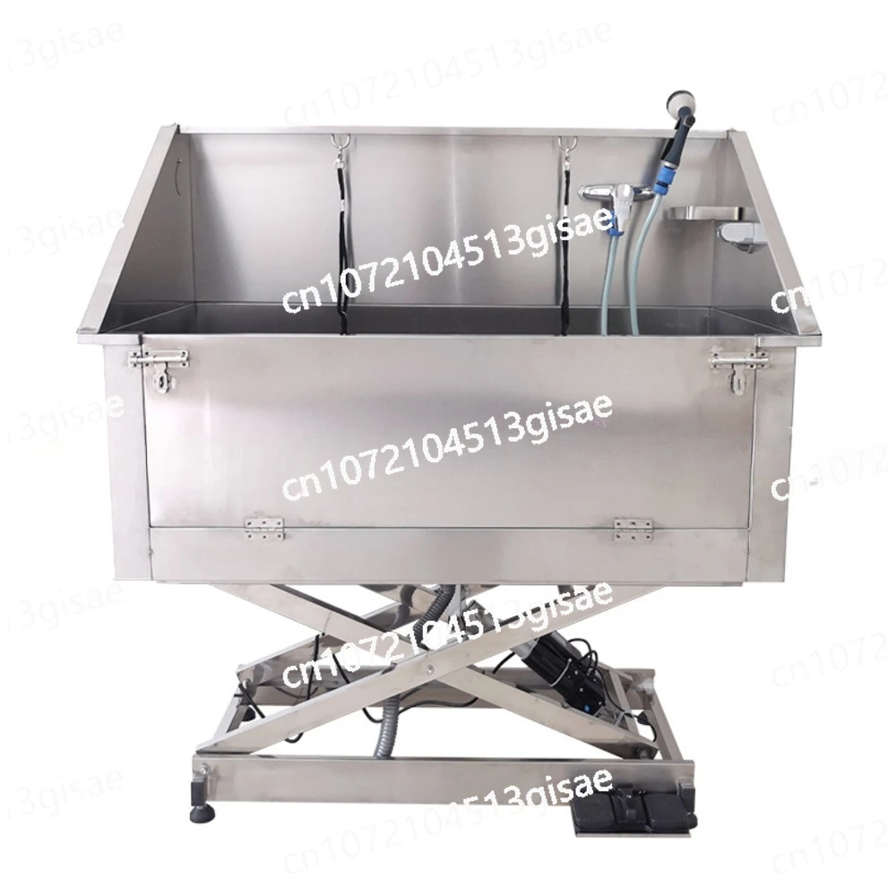 حمام الحيوانات الأليفة للرفع الكهربائي من الفولاذ المقاوم للصدأ، حمام للكلاب بسعة كبيرة 304 من الفولاذ المقاوم للصدأ، سهل التنظيف #4