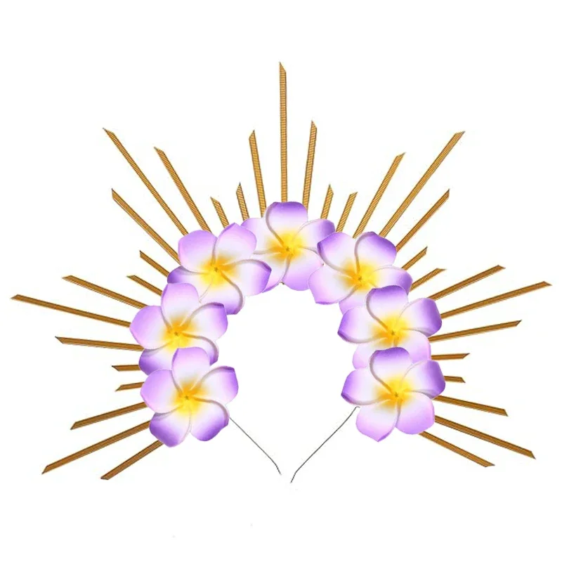 NEW Frangipani Halo Crown Sunburst Spike Crown Headpiece Mary Headband Women's Halloween Costume