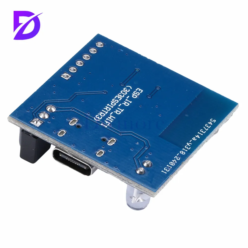 5/1Pcs ESP8266 적외선 방출 수신 NEC 명령 WIFI 전송 모듈 개발 보드 보드 ESP-12F 모듈 TYPE-C