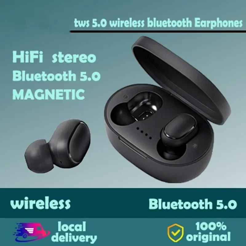 A6S TWS Earphones Wireless Bluetooth 5.1 Headphones Touch Control Earbuds With Mic Earphones Sport Waterproof Headset for xiaomi