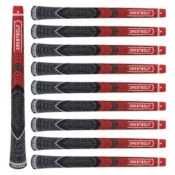 CRESTGOLF-Fio De Carbono Golf Ferro Grips, Golf Club Aperto De Madeira, Tamanho Padrão, 8 Cores Disponíveis, 10Pcs por Saco