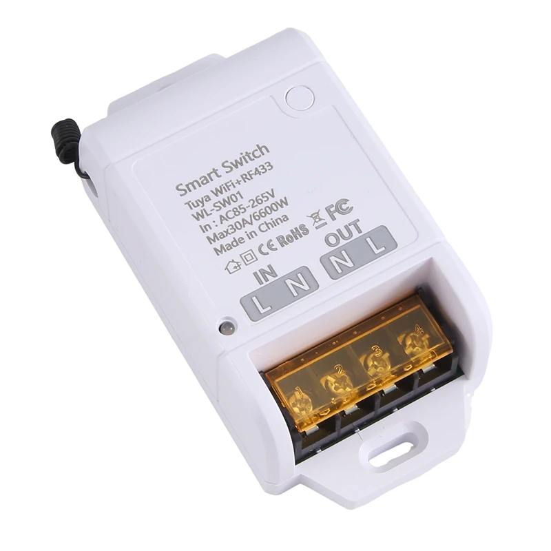 Zigbee Graffiti Wifi On/Off 30A WIFI+RF433 High Power Remote Control Voice Lamp Smart Switch