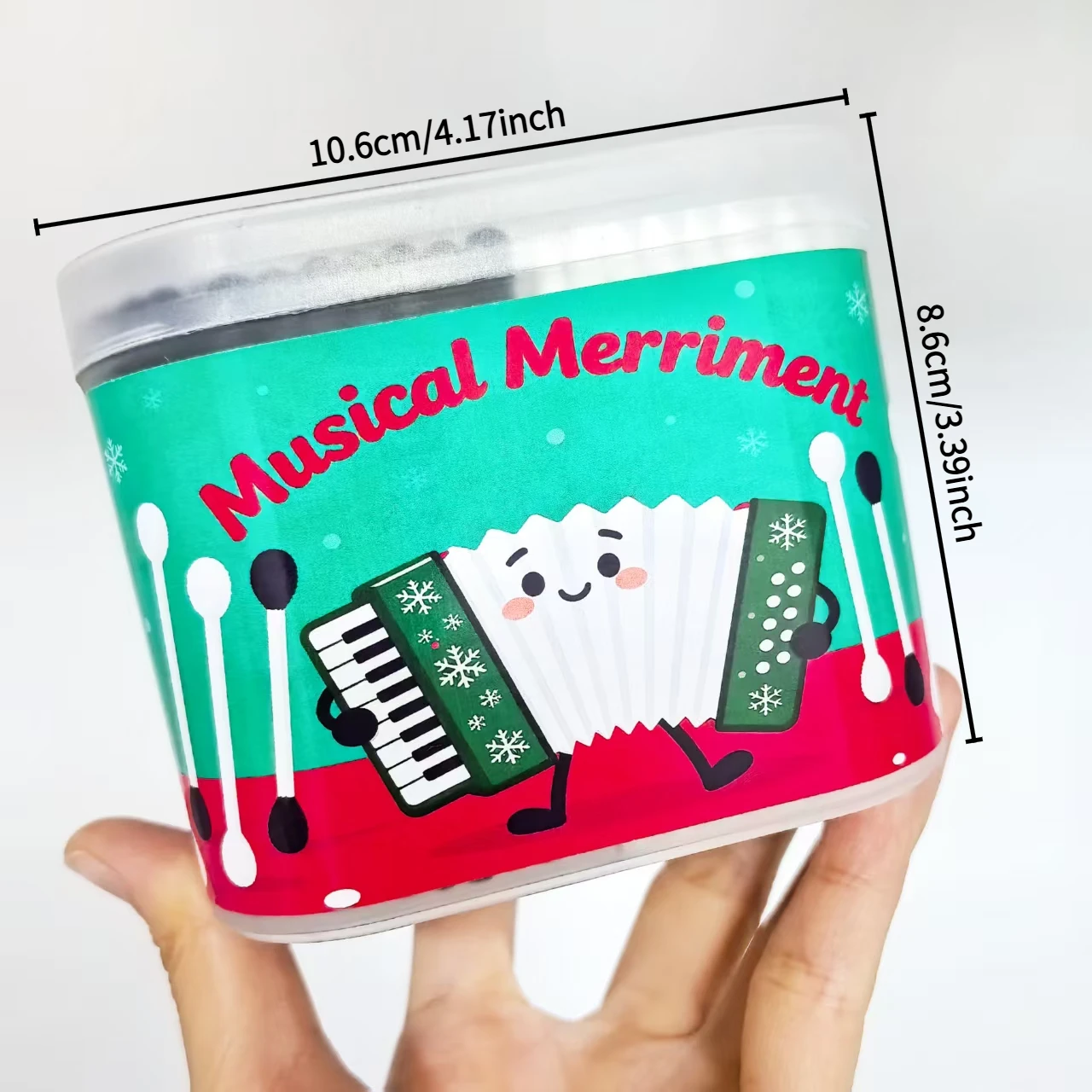 300 hisopos de algodón de doble cabeza con temática musical creativa, bastoncillos de algodón diarios para el hogar, hisopos de algodón para amantes de la música