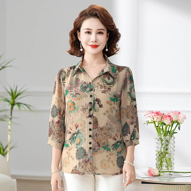 Green floral 272 tops