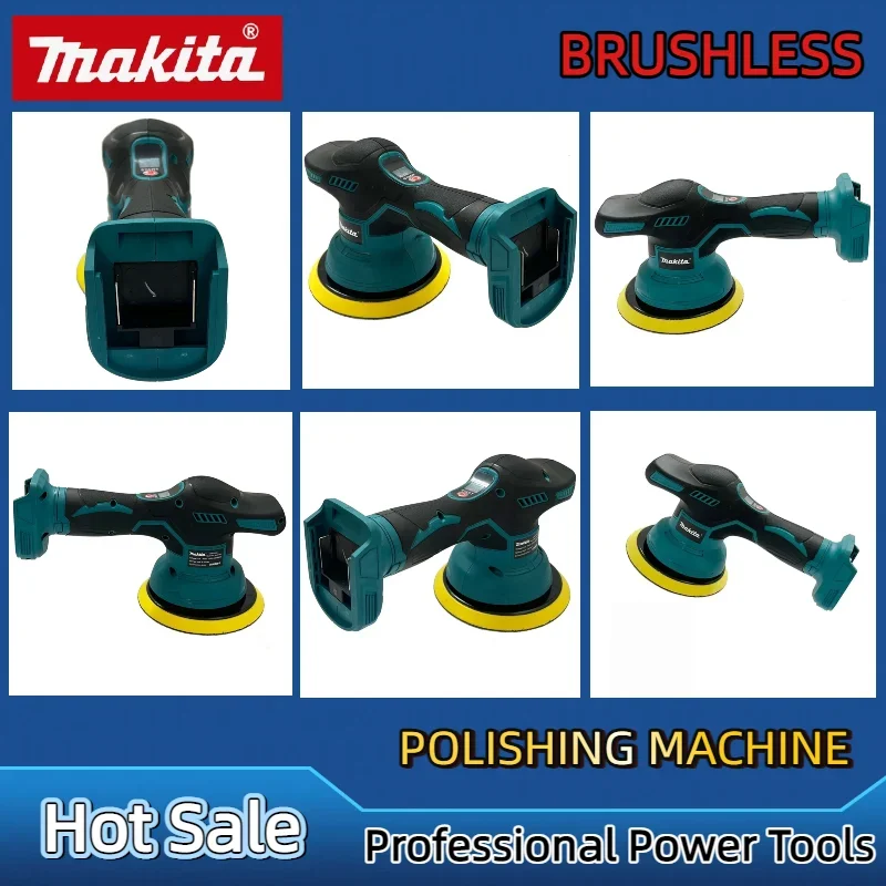 Makita Cordless Polisher 8 Gears Digital Display Electric Polisher Auto Car Waxing Polishing Machine For 18V Lithium Battery