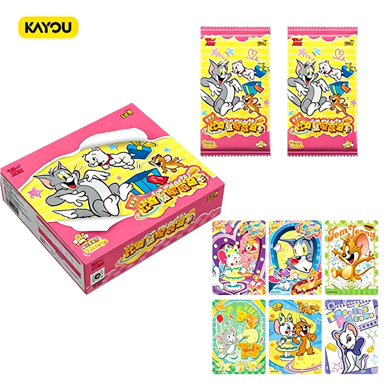 Image of 100% Original KAYOU Tom und Jerry Fun Chase Pack Wave 2 Booster Box Sammelkarten Anime-Charakter Spielkarten Kindergeschenk