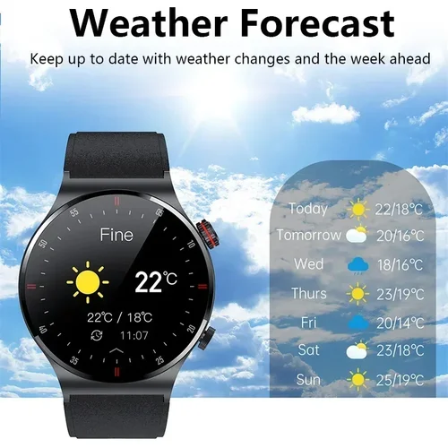 Para Xiaomi NFC llamada reloj inteligente hombres pantalla completa pulsera deportiva impermeable ECG Monitor de salud reloj inteligente para IOS Android