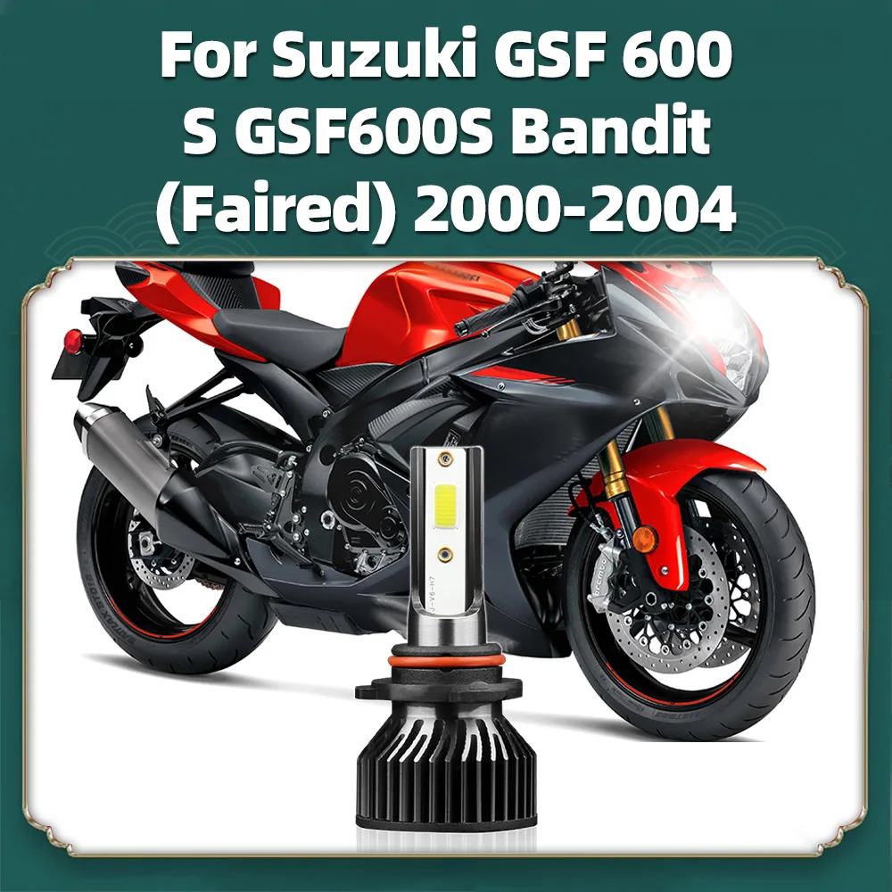 1Pc Motorcycle HB3 9005 LED 10000LM Moto Front Headlight For Suzuki GSF 600 S GSF600S Bandit (Faired) 2000 2001 2002 2003 2004