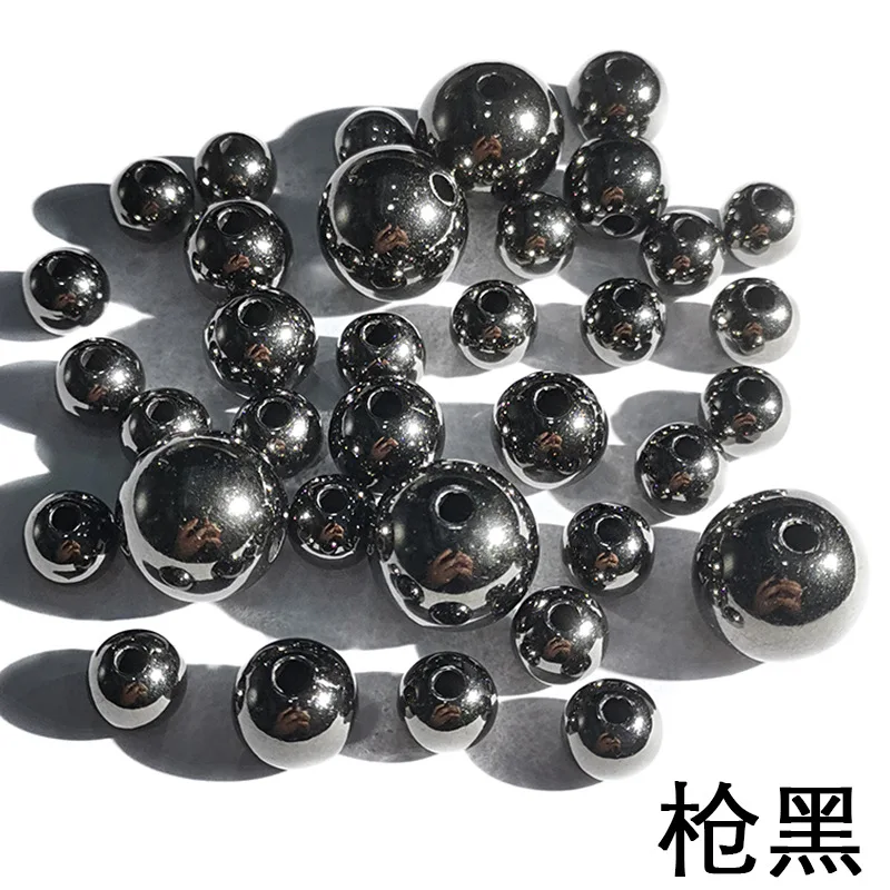 Newest UV Coated Round Loose Jewelry Spacer Beads 3mm 4mm 5mm 6mm 8mm 10mm 12mm Bracelet Necklace Earring Beading Material