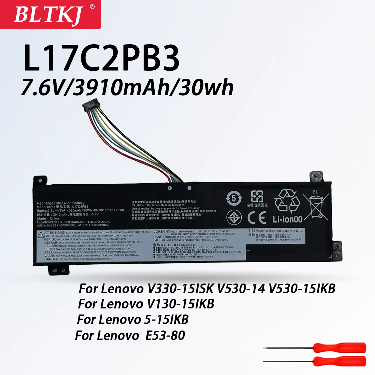 NEW L17L2PB3 Laptop Battery For Lenovo IdeaPad V330-15IKB V530-15IKB L17M2PB4 L17M2PB3 L17L2PB4 L17C2PB3 L17C2PB4