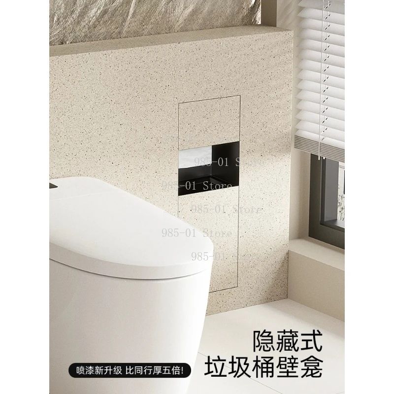 Stainless Steel Recessed Trash Can In-Wall Tissue Box Space Saving Bathroom Accessory Easy Installation