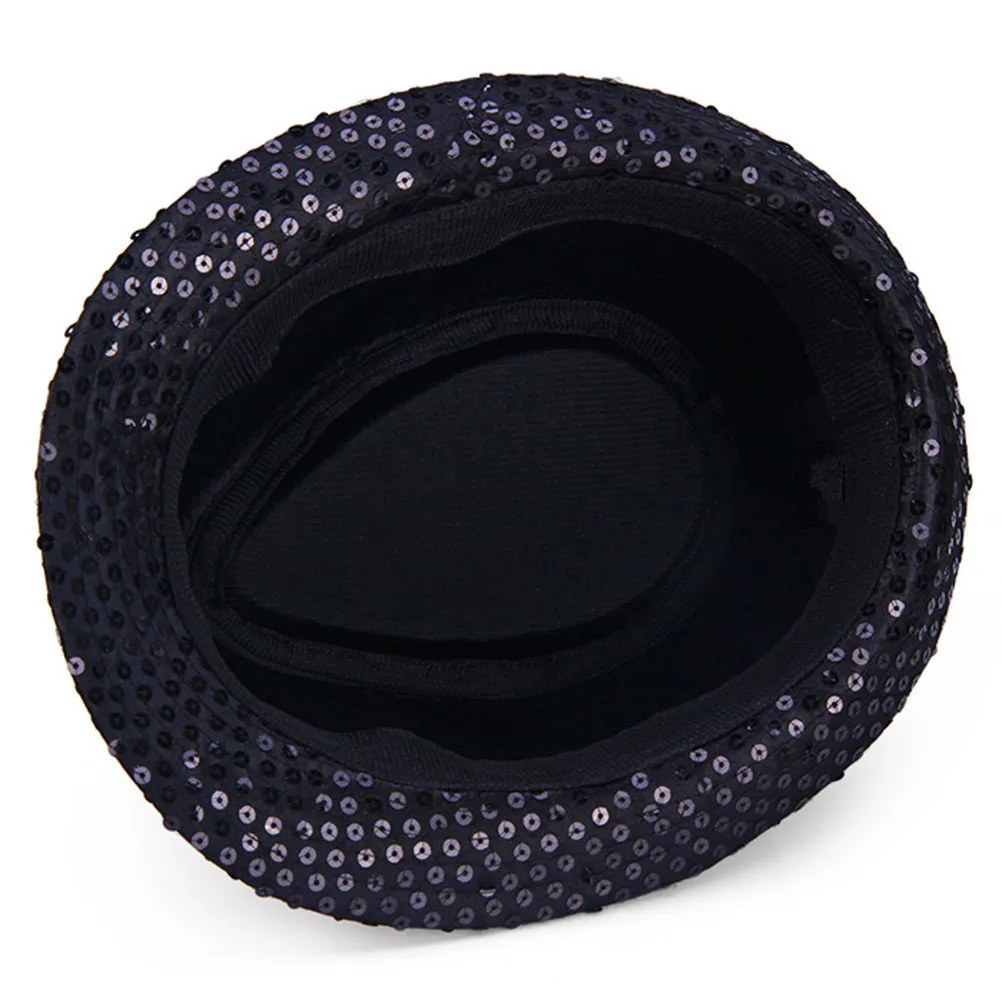 

2 pcs Jazz Hat Sequins Costume Accessory for Adults Kids Halloween Derby Mime Steampunk Magician Headwear Toy