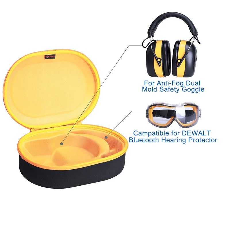 XANAD EVA Hard Storage Case For DEWALT Bluetooth Hearing Protector Bag DPG17/DEWALT DPG82-11/DPG82-11CTR Case