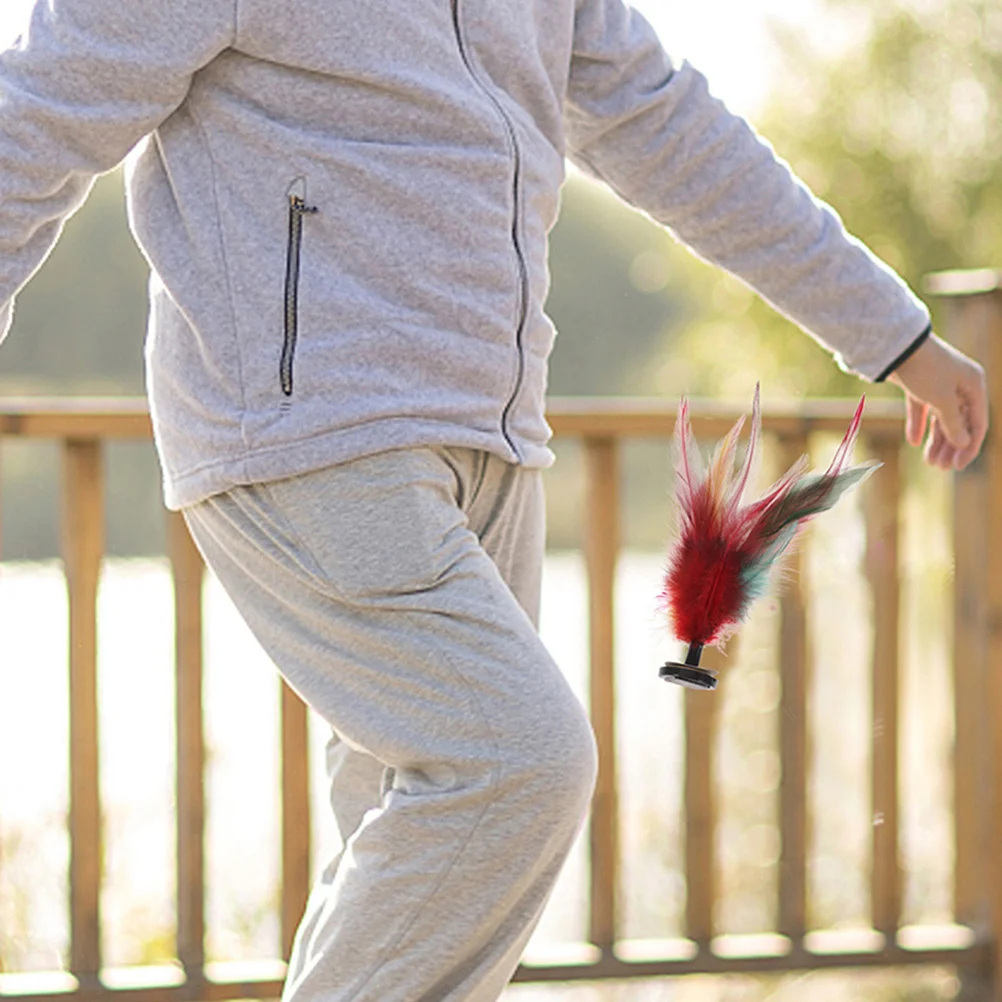 

10pcs Colorful Kick Shuttlecock Chinese Jianzi Hand-Made Foot Sports Game For Kids Adults Outdoor Exercise Entertainment Plume