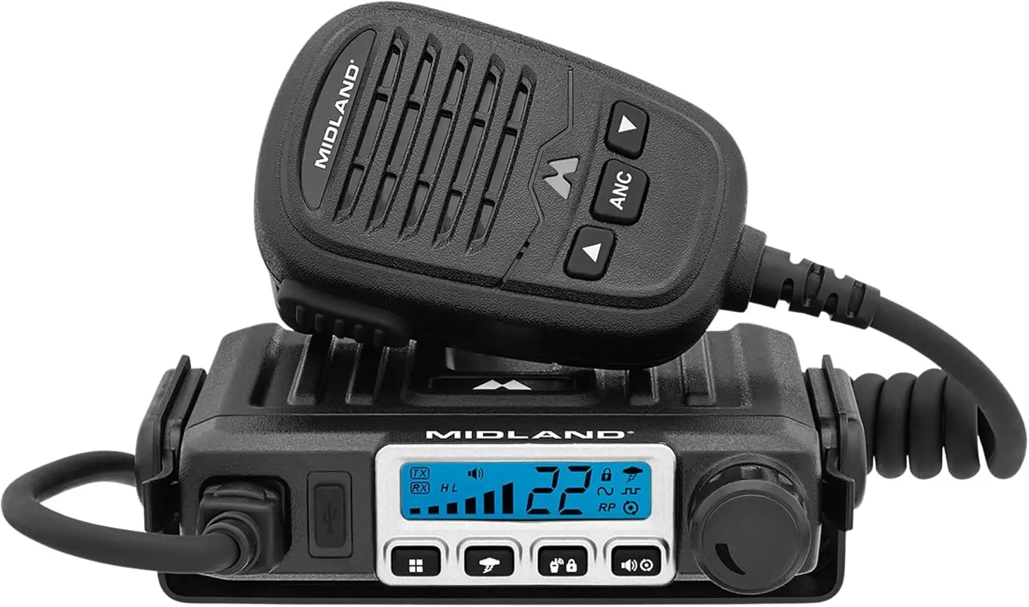 

15-ваттная двухсторонняя радиостанция GMRS для бездорожья и активного отдыха - увеличенный радиус действия с оповещениями о погоде NOAA
