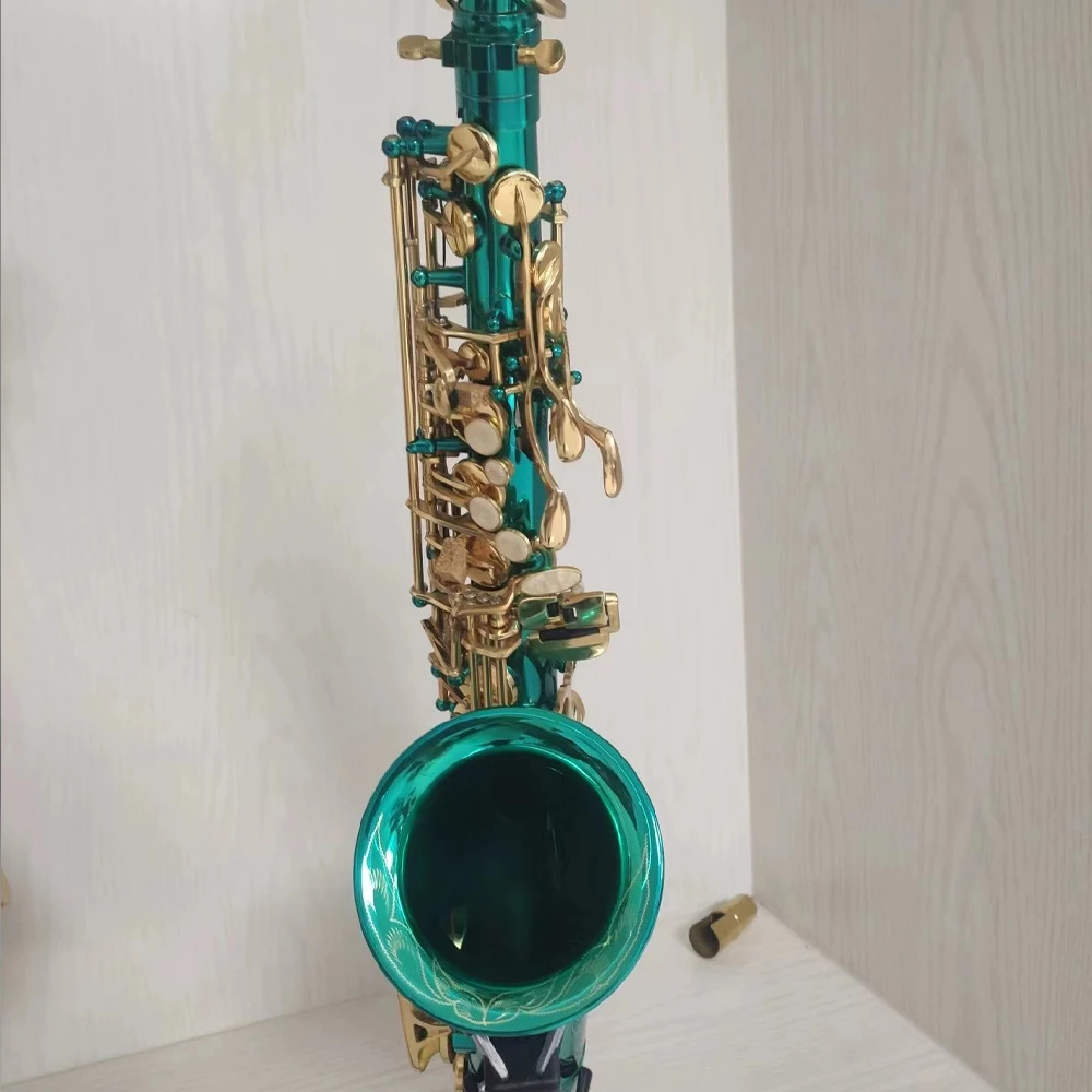 New Arrival Light Blue R54 Alto Sax E-flat Brass saxofón alto profesional Jazz Musical Instrument with Accessories