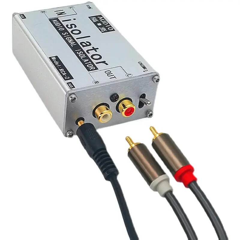 3.5 Audio Isolator Common Ground Noise Current Acoustic Amplifier Noise Canceller RCA-2 Car Filter