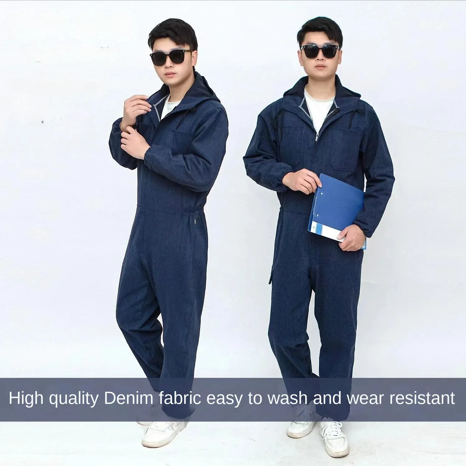 Jumpsuit Denim Working Suits Winter Men Women Welding Overalls Auto Repair Coverallls Welder Suit Oficina Mecanica