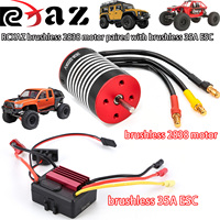 RCXAZ RC 35A ESC 2-3s Lipo Sensorless Brushless Waterproof ESC & 2838 Brushless Motor for RC 1/10 1/14 Drift Creeper Racing