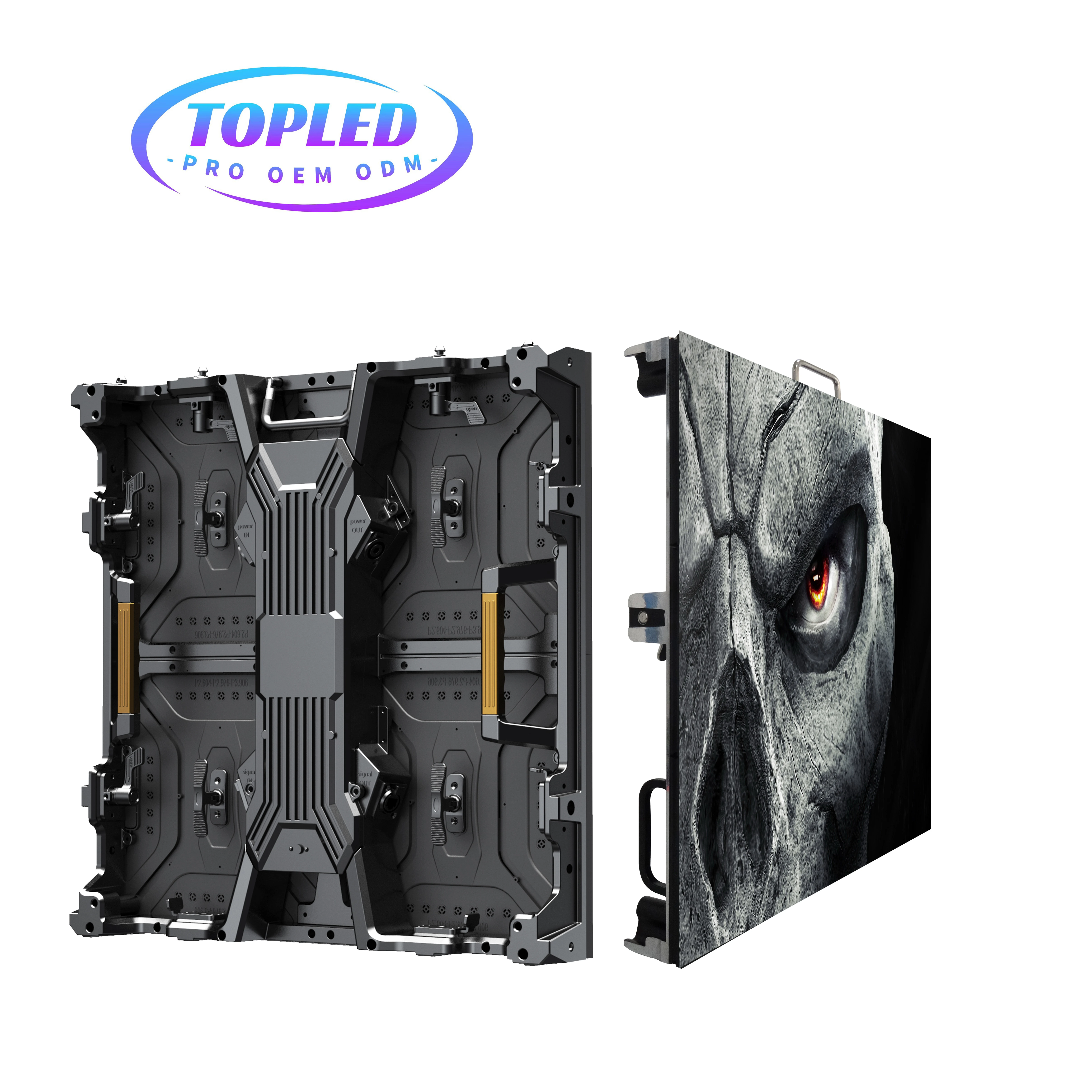 จอวิดีโอวอลล์แบบเต็มสี HD P1.9 พิกเซลขนาดเล็ก สำหรับใช้งานเชิงพาณิชย์ พร้อมโครงตู้แบบหมุน ป้ายดิจิทัลสำหรับโฆษณา จอแสดงผล LED