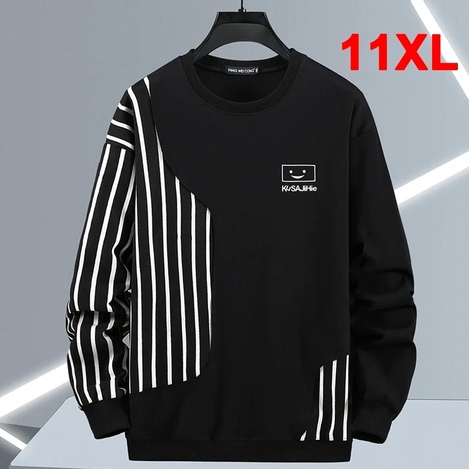 DIANRUO rayure Patchwork sweat hommes printemps automne sweats grande taille 11XL mode Streetwear survêtement vêtement homme