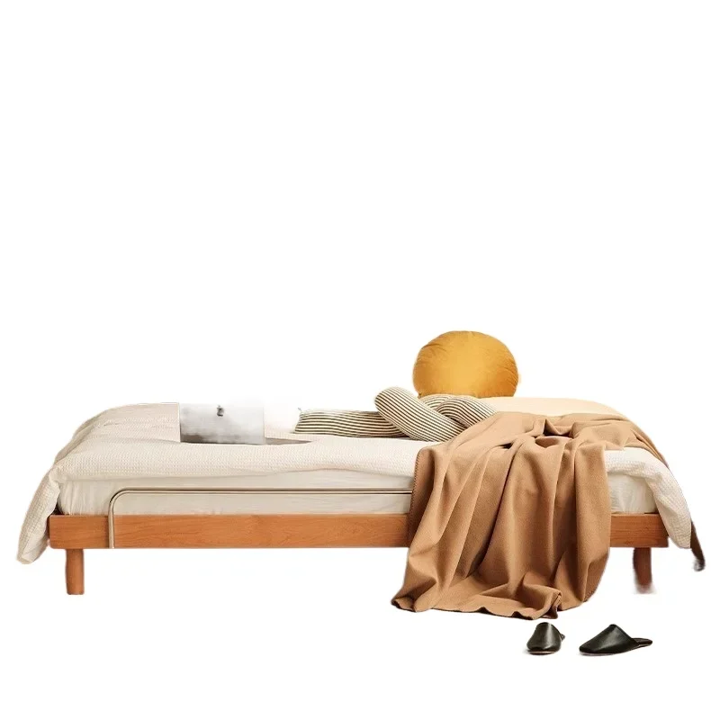 

Solid wood household small apartment bedroom 1.5 meters skeleton double short bed