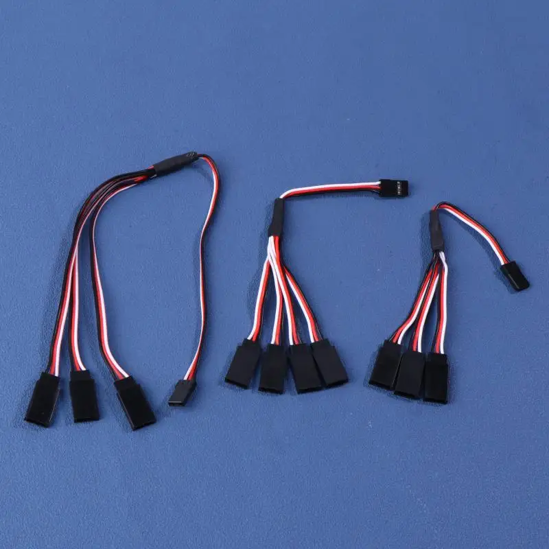 Servo Extension Cable 150mm/200mm Long For Model Cars Ships Aircraft 1 To 2/3/4 Y-lines