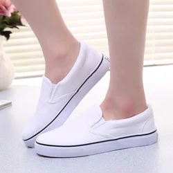 New High Quality Canvas Shoes Solid Black Sneaker Low-top Slip-on Feet Breathable Cloth Shoes Universal Work Shoes for Men Women