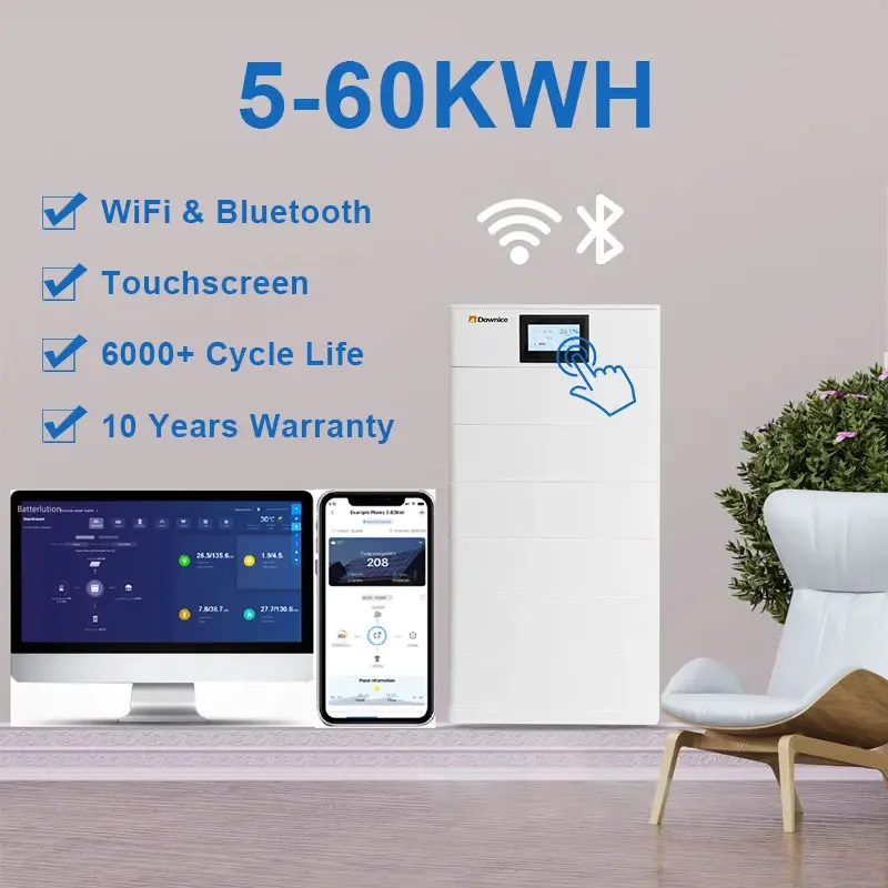 Dawnice 51.2V 100Ah 5kWh batería de iones de litio 20kWh 30kwh 40kwh LiFePO4 batería de litio para uso comercial