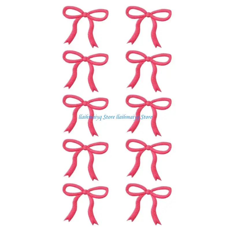 

573B Reusable Fabric Mini Bows For Bags Shoes Hats Decoration Easy Attach Design