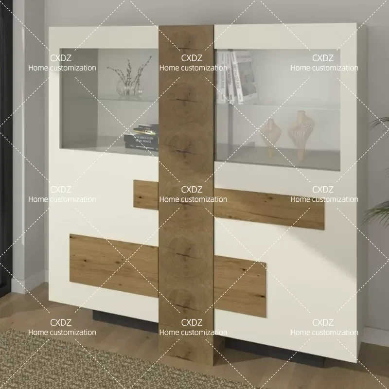 Modern Piano Finish Dining Sideboard Wine Storage Cabinet Creative Personalized TV Stand Audio Visual Console Furniture