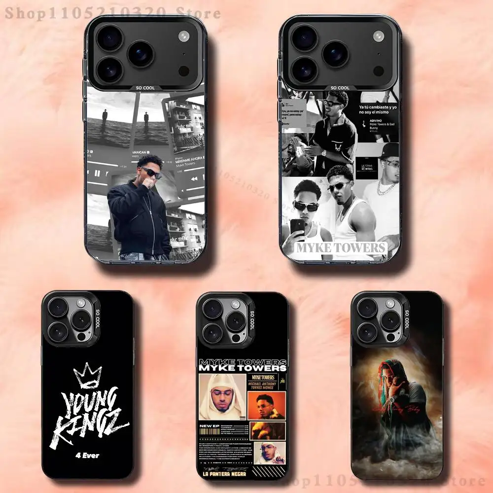 

M-Myke Tower Phone Case For iPhone 17,16,15,14,13,12,11,Pro,Max,Plus,E,Air,Mini Black Tpu Cover