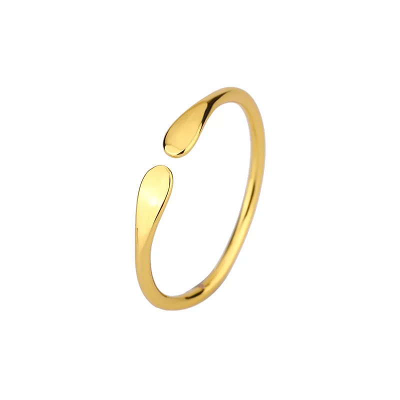 925 Sterling Silver Engagement Fine Jewelry Ladies Water Droplets Fine Stackable Rings For Women Jewellery Moneys 925