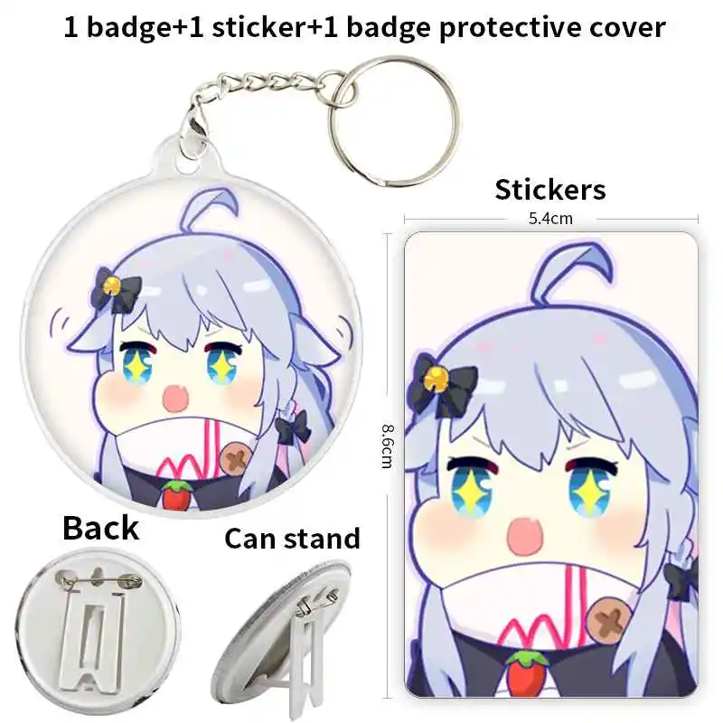 Kagura Nana YouTuber Badge Brooch anchor Peripherals Pin Cartoon Pendant Gift For Friend Accessories Commemorative Fandom