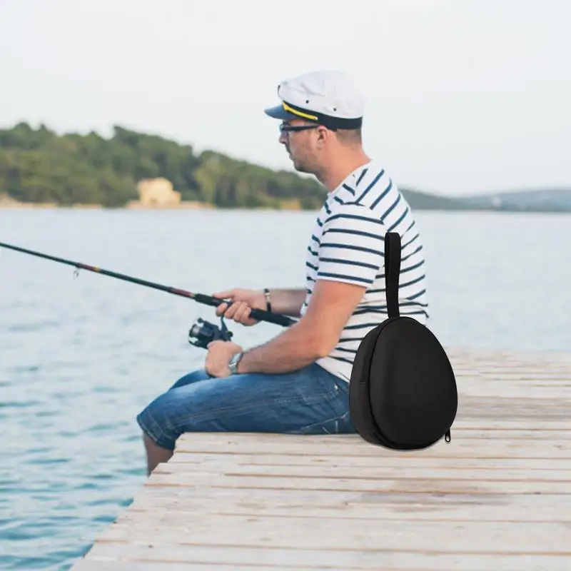 Fishing Reel Case Drop Reel Protective Case Drain Holes Handle Strap Large Capacity Fishing Accessories Raft Reel Baitcasting