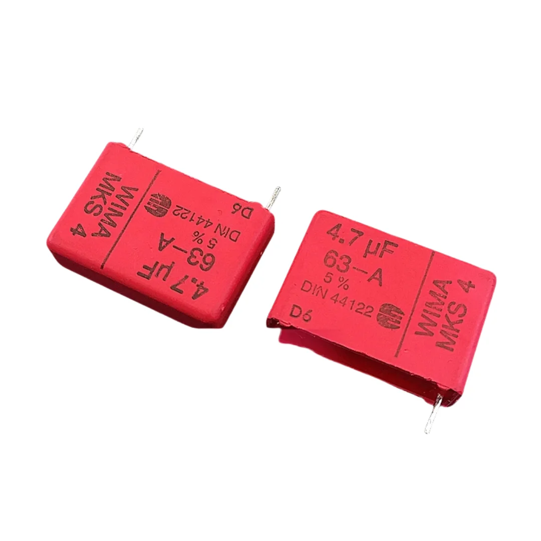 

5PCS/German Weimar Capacitor MKS4 63V 4.7UF 63V475 4U7 Foot Distance 22.5mm