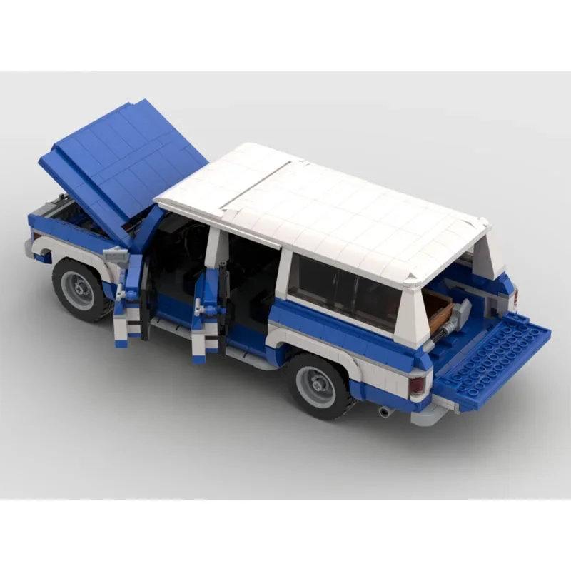 Blocos de construção de carros esportivos clássicos para crianças, MOC-90331Blue, Creative PartsMOC, Birthday Toy Gift, Model1440Block