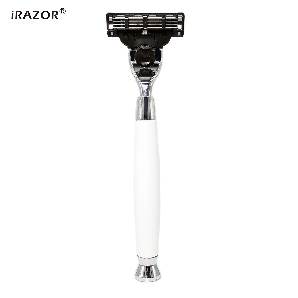 iRAZOR Traditional Classic Mach 3 Beard Hair Safety Razor for Men Eco Face Shaving Machine with One Blade Metal Shaver Gift