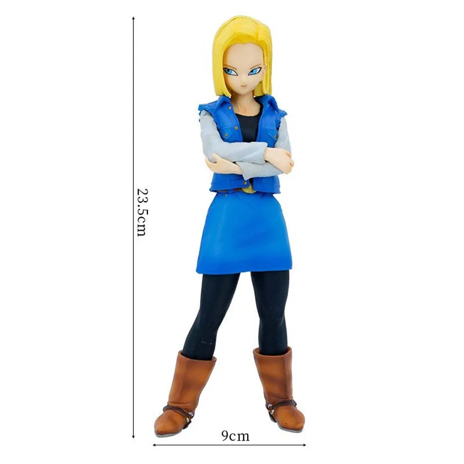 Hot Anime Dragon Ball Z Android 17 18 Figure Android 18 PVC Action Figures Collection Model Toys for Children Christmas Gifts