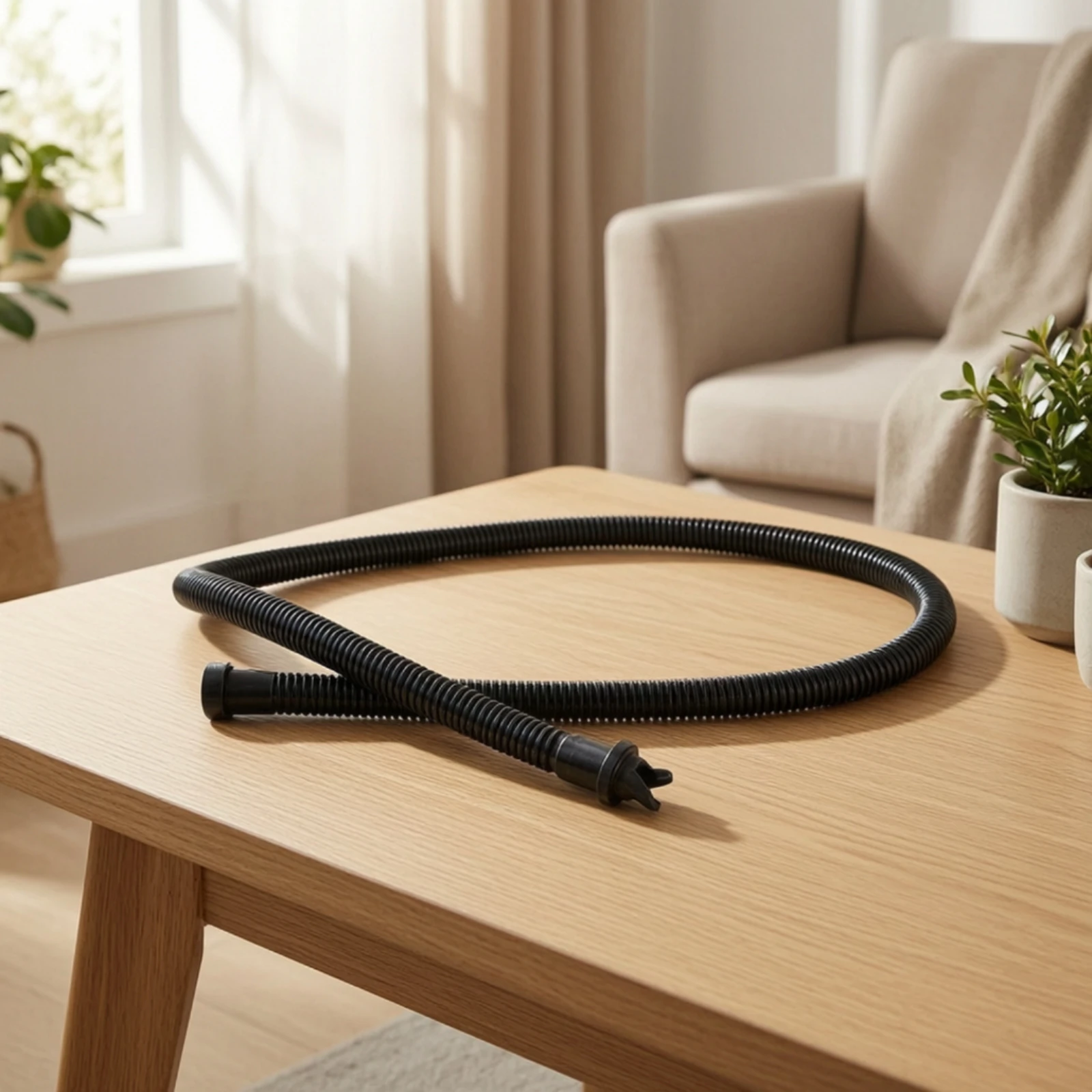 Corrugated Inflation Hose Flexible Pump Hose with Fittings for SUP Board Manual Air Pump Replacement