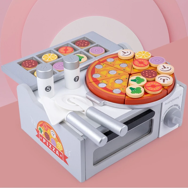 Puzzle giocattolo per bambini Giocattoli da cucina in legno Set Cibo in miniatura Accessori per bambini Montessori Abbastanza giochi da tavolo Giocattoli interattivi Regalo