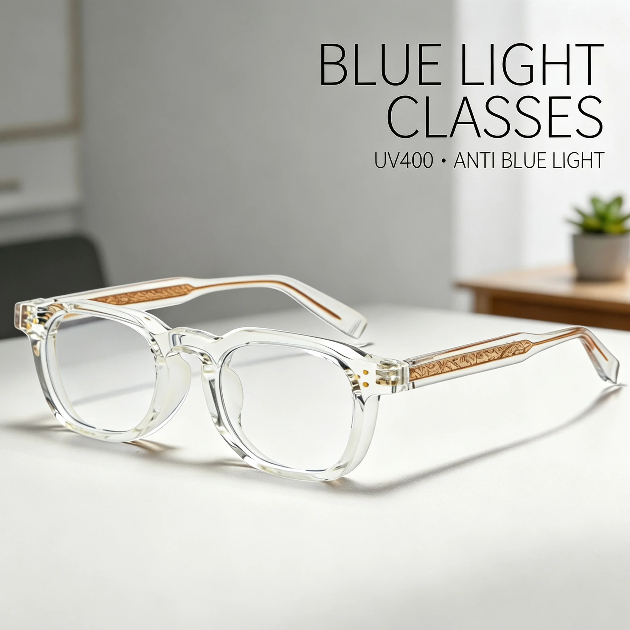 HBK New Style Vintage Glasses Men Women Fashion TR Frame Eyeglass Spring Hinge Eyewear Minimalist Match Ideal Gifts