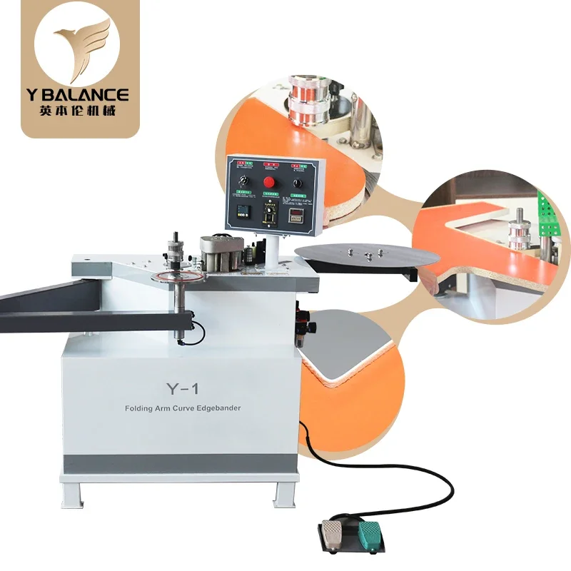 Competitive price electrical folding arm edge banding machine flexible swing arm cooperates with the suction cup